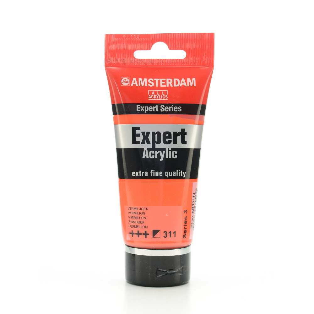 Amsterdam Expert Acrylic Paint Tubes, 75 mL, Vermilion,