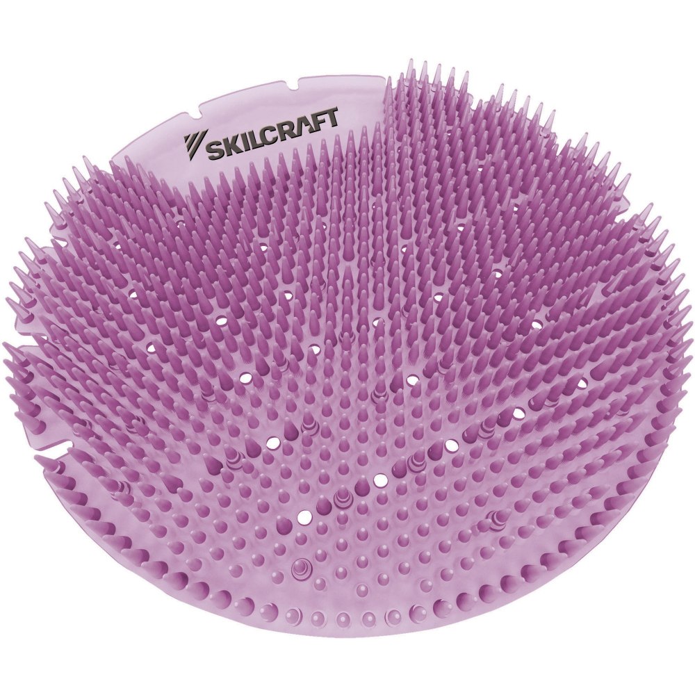 SKILCRAFT® Extended Power Deodorizer Urinal Screens, Lavender