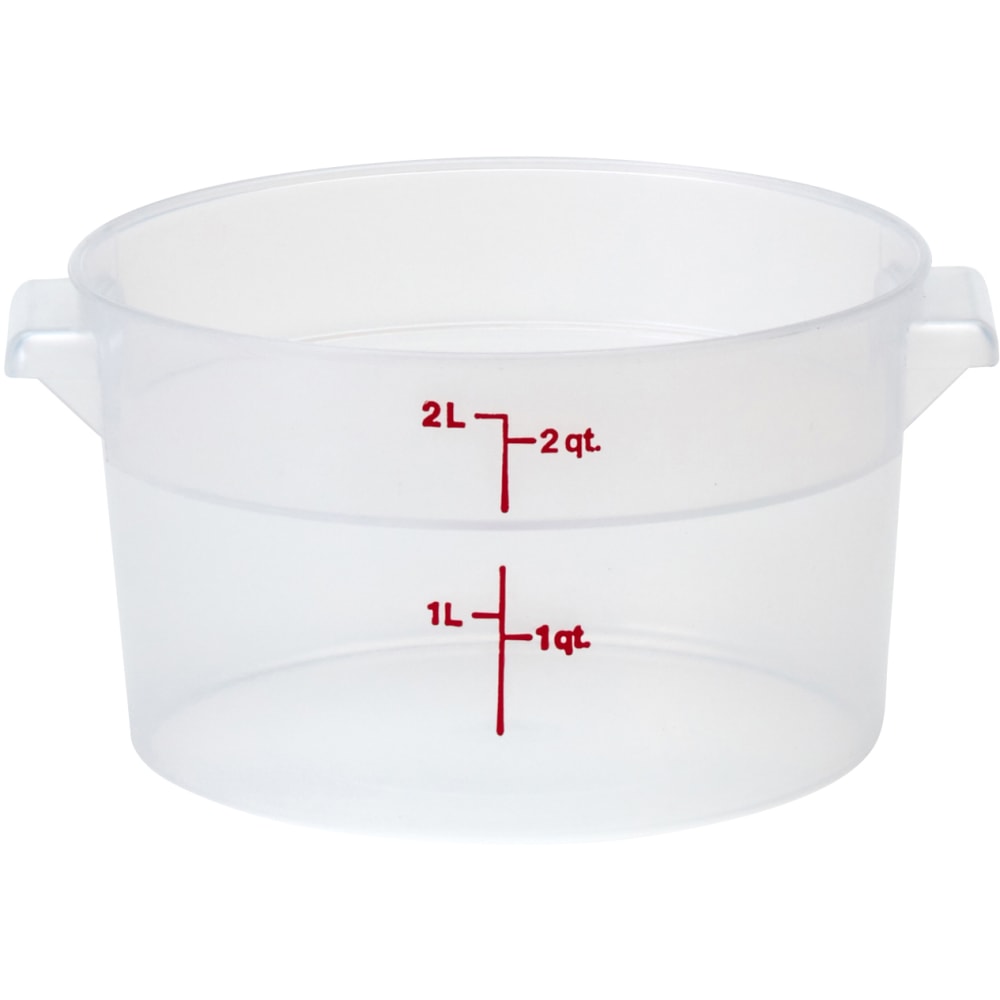 Cambro Translucent Round Food Storage Containers, 2 Qt,