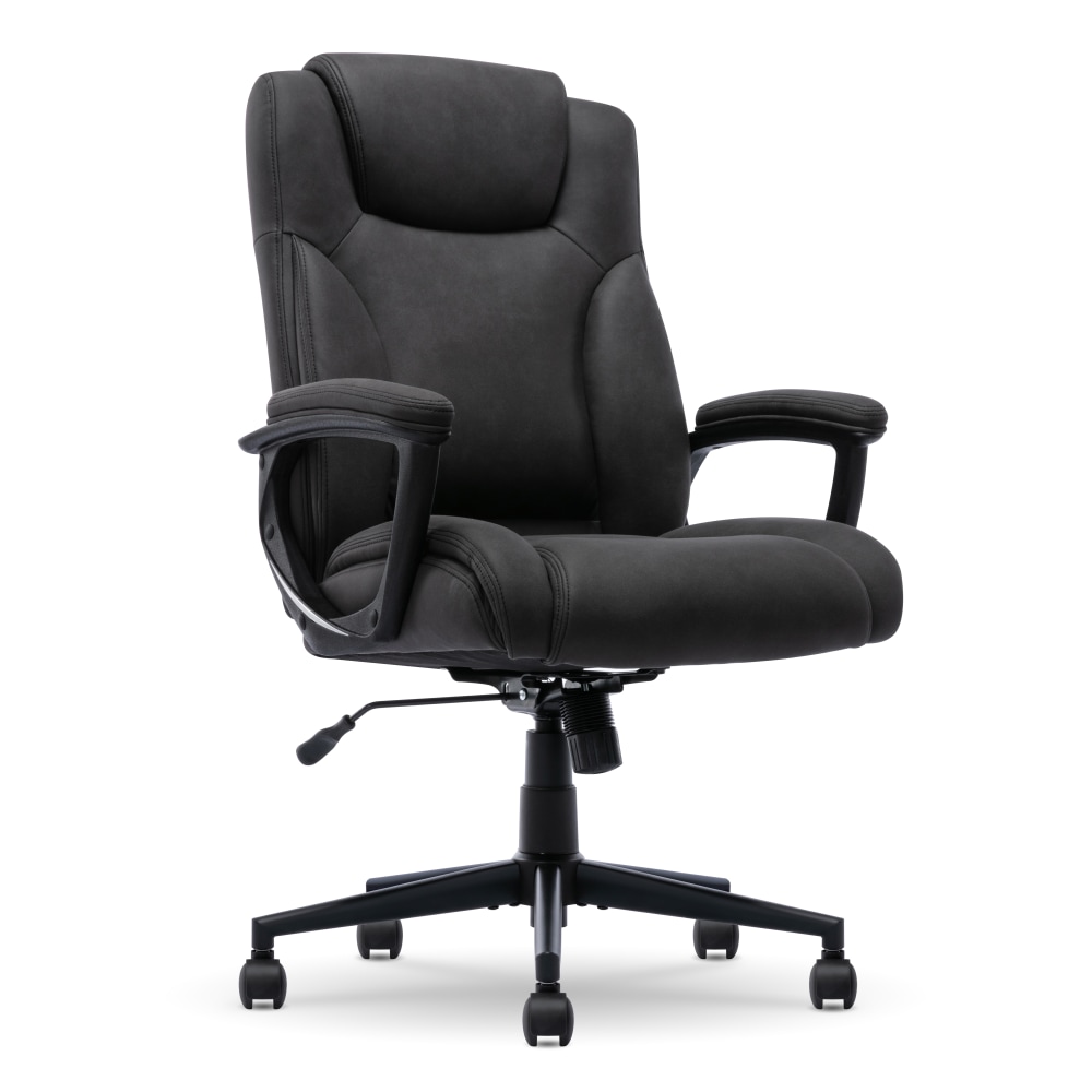 Serta® Comfort Eco Ergonomic Velvet Mid-Back Office Chair,