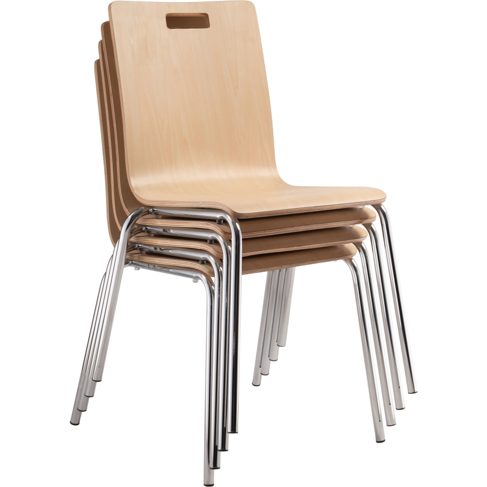 National Public Seating Bushwick Café Chairs, Natural, Pack