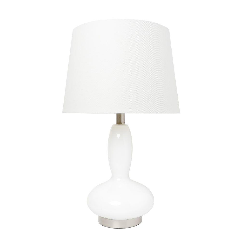 Lalia Home Glass Dollop Table Lamp, 23-1/2"H, White