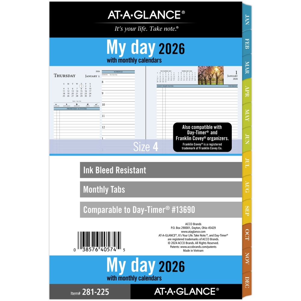 AT-A-GLANCE® 2026 Zenscapes Daily Monthly Planner Two Page