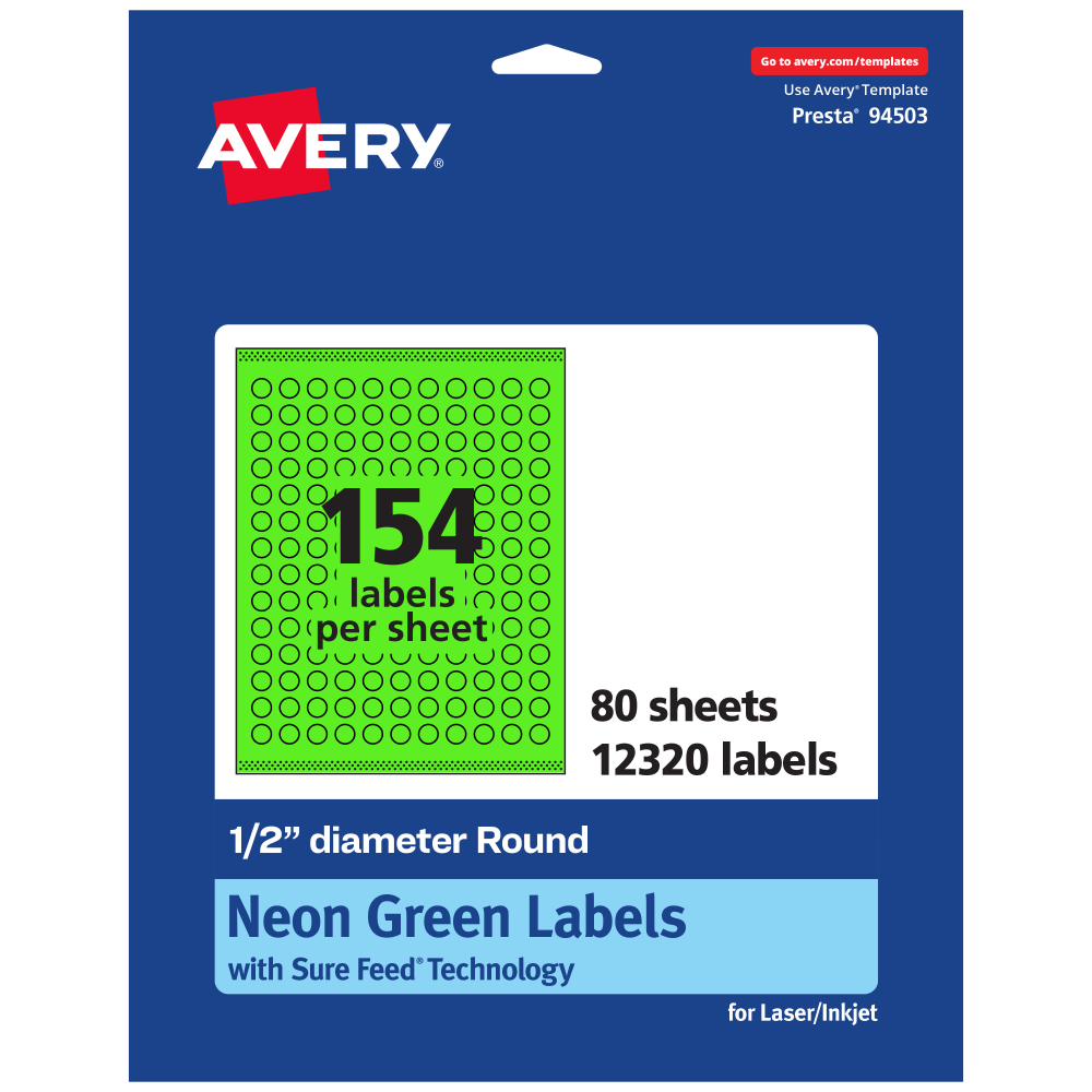 Avery® Print-To-The-Edge Labels With Sure Feed® Technology,