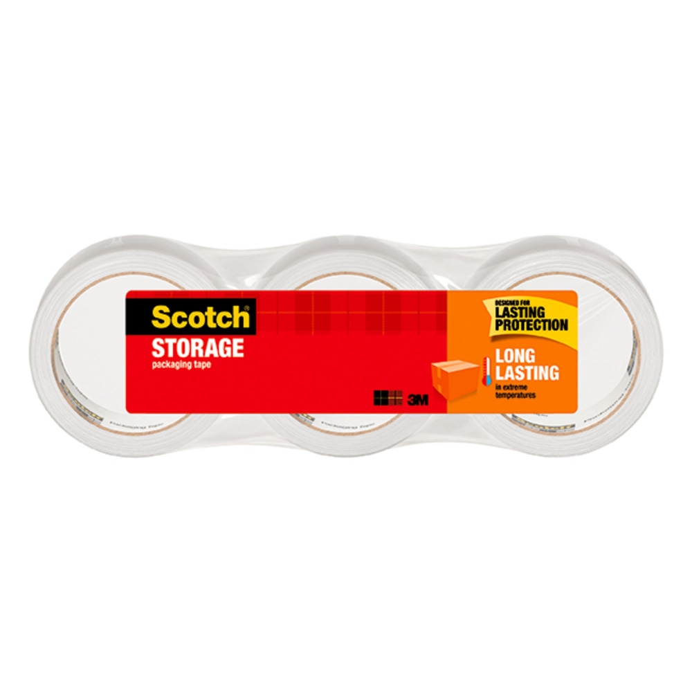 Scotch® Long Lasting Storage Packing Tape, 3 Tape