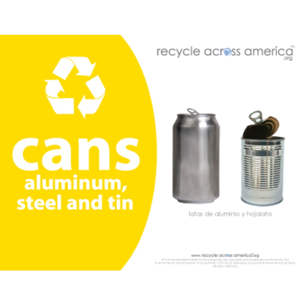 Recycle Across America Aluminum, METAL-8511, Steel And Tin