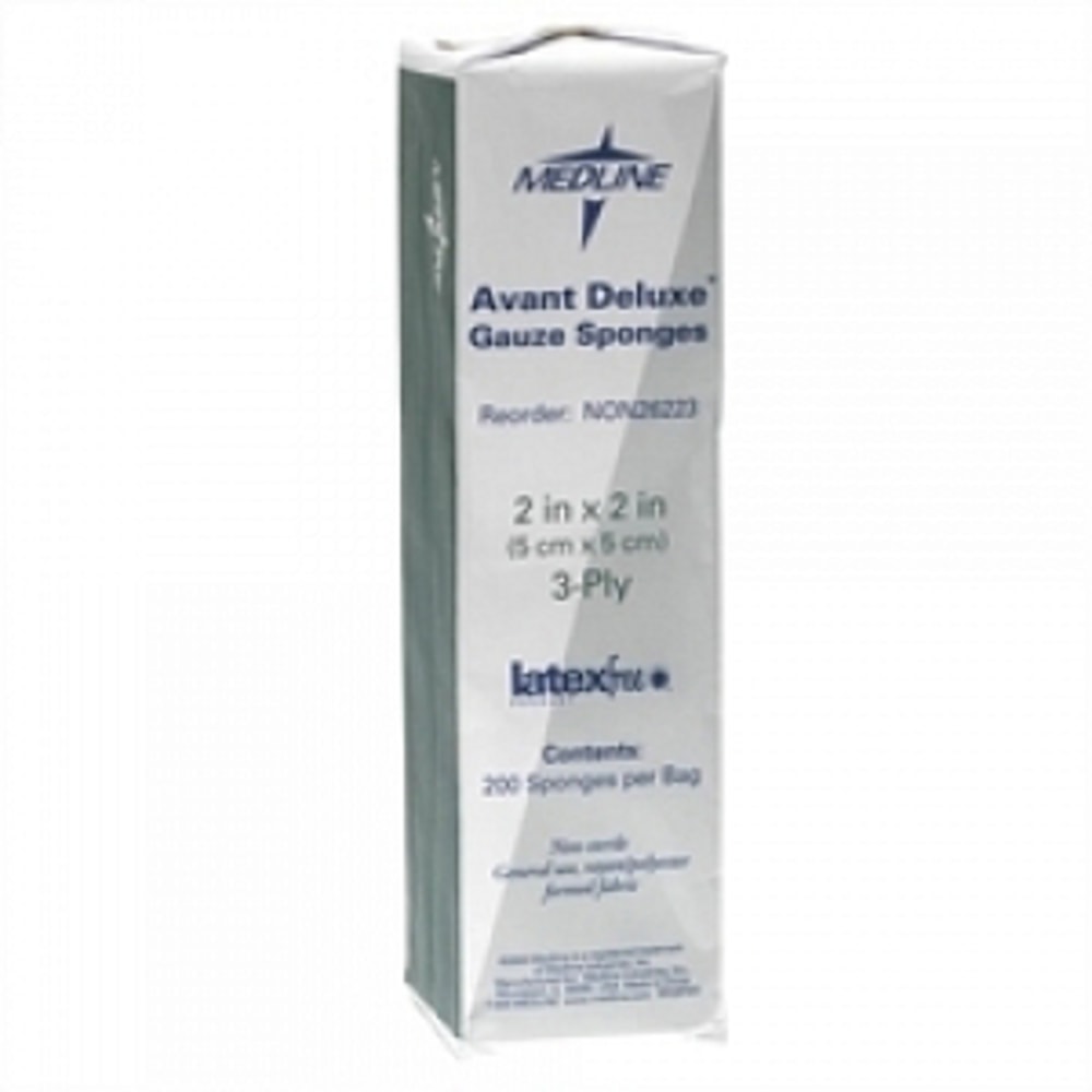 Medline Avant Deluxe Non-Sterile Gauze Sponges, 3-Ply, 2"