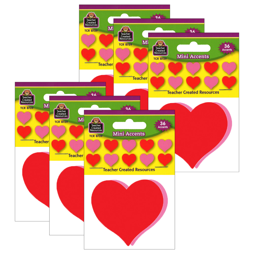 Teacher Created Resources Mini Accents, Hearts, 36 Pieces