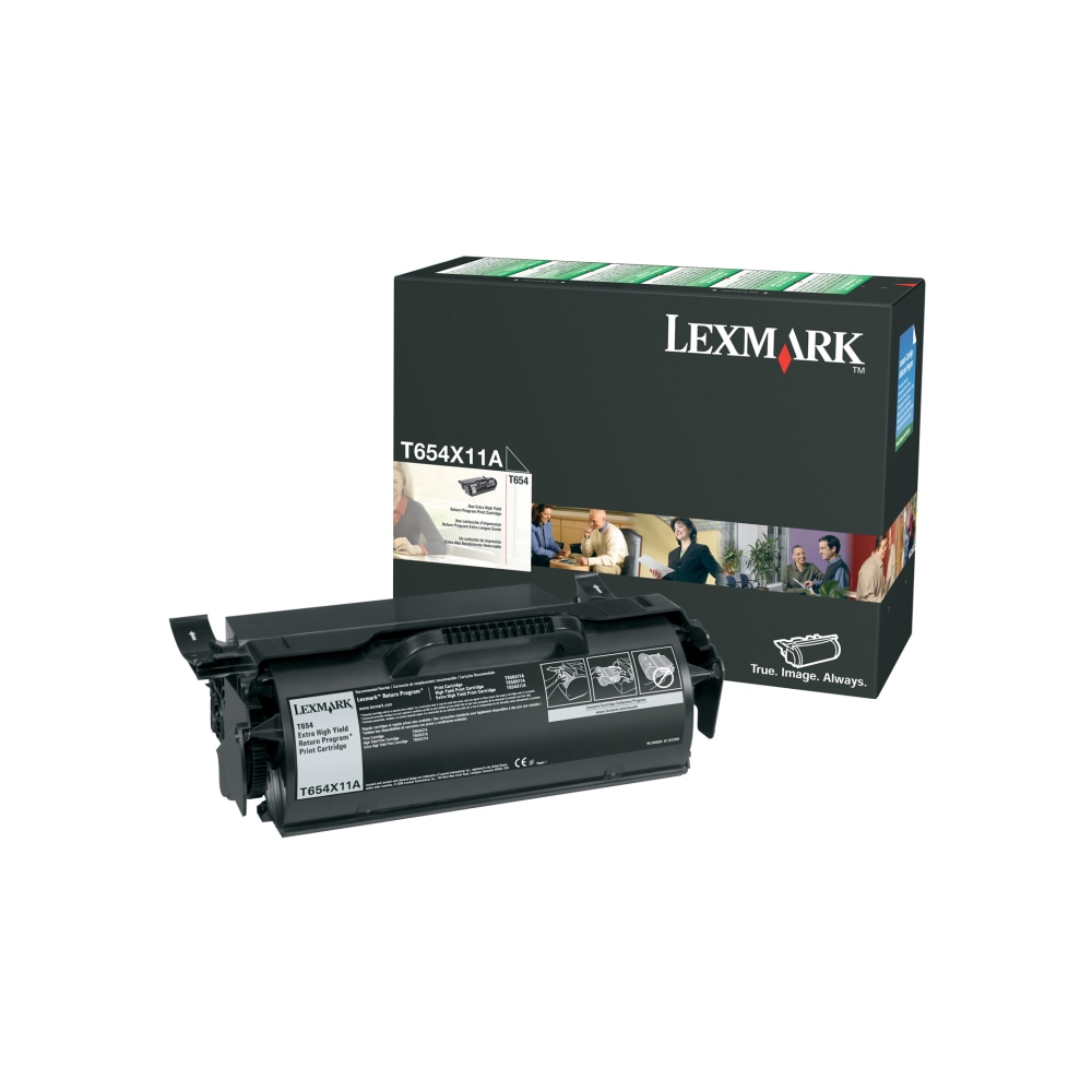 Lexmark™ T654X11A Black Extra-High Yield Return Program Toner