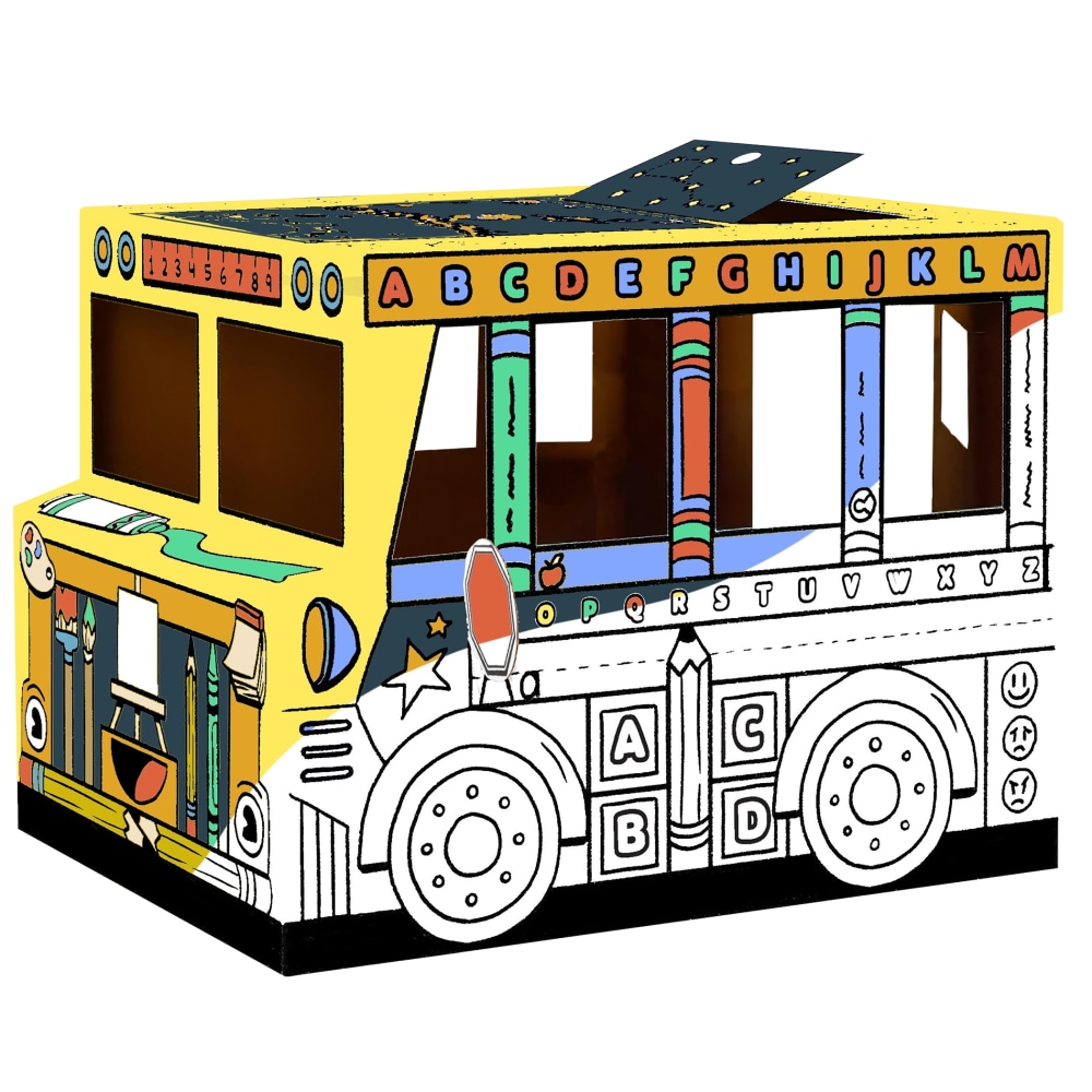 Bankers Box® At Play School Bus Playhouse, 33-1/4"H