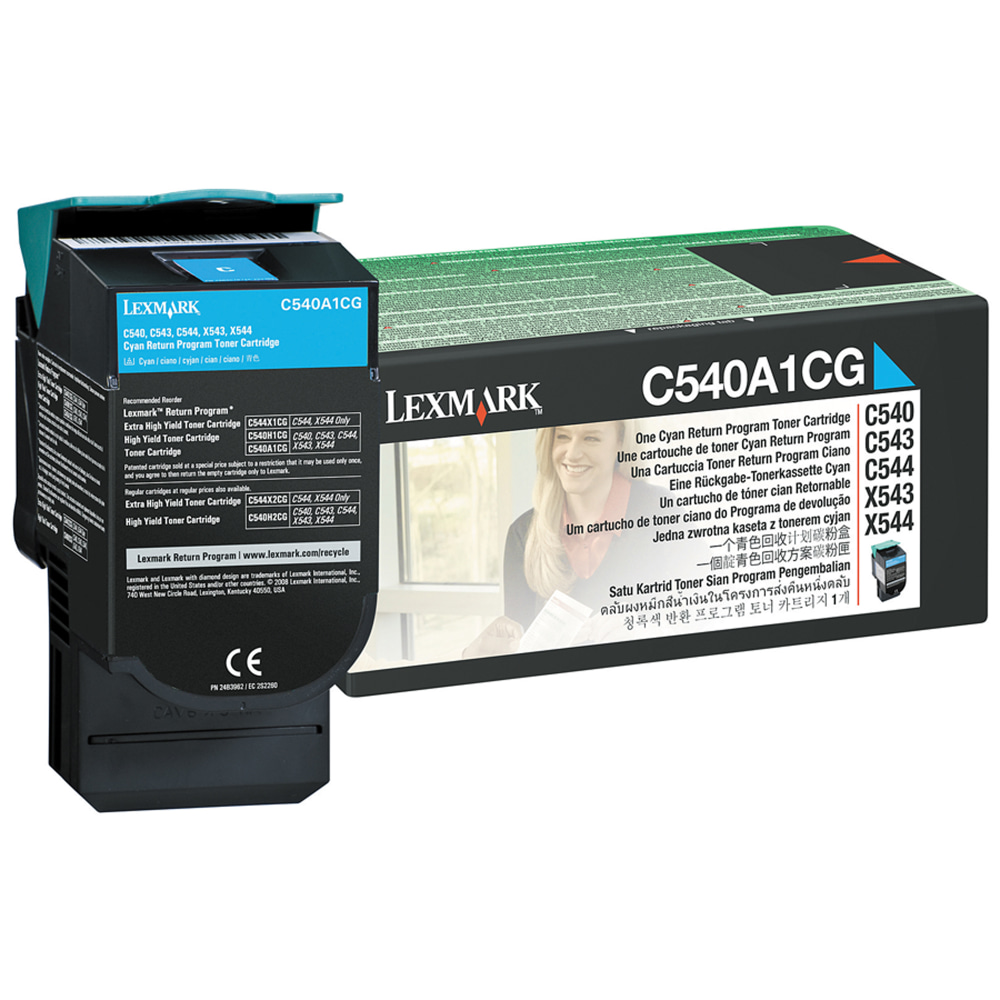 Lexmark™ C540A1CG Cyan Return Program Toner Cartridge