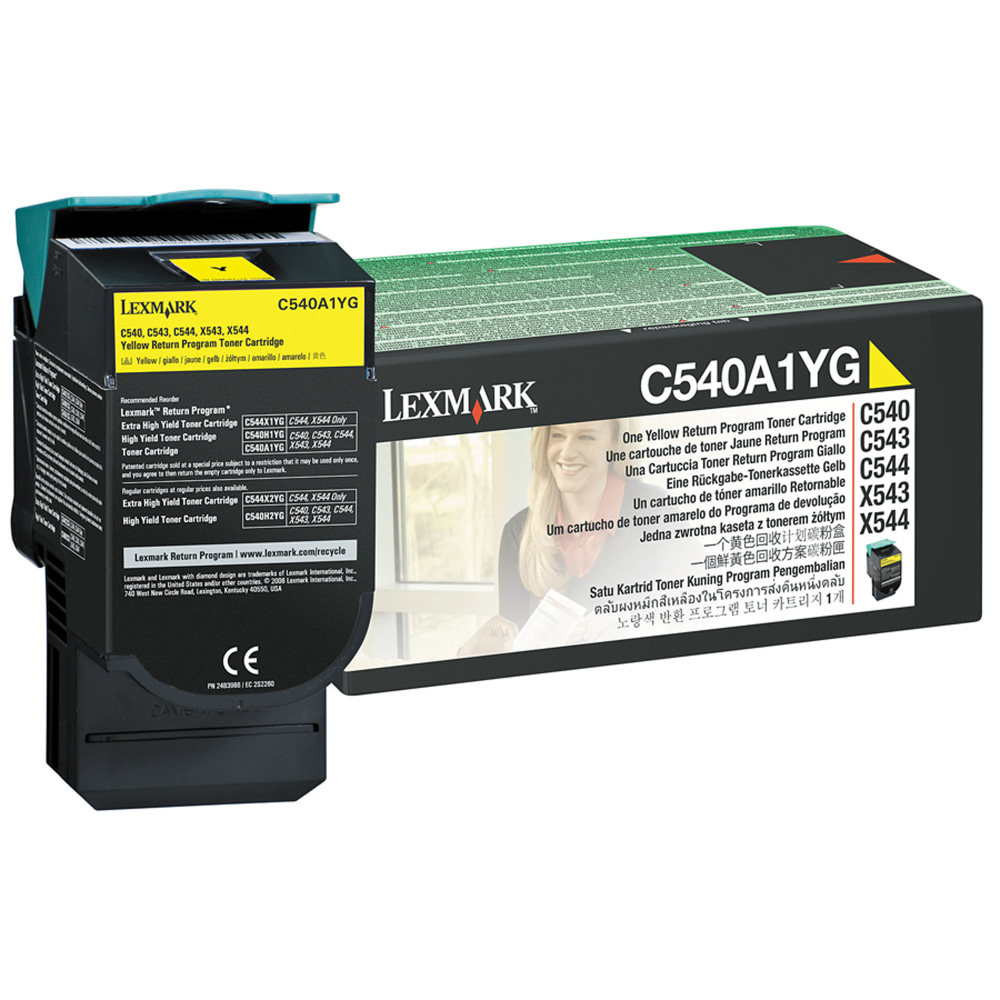 Lexmark™ C540A1YG Yellow Return Program Toner Cartridge