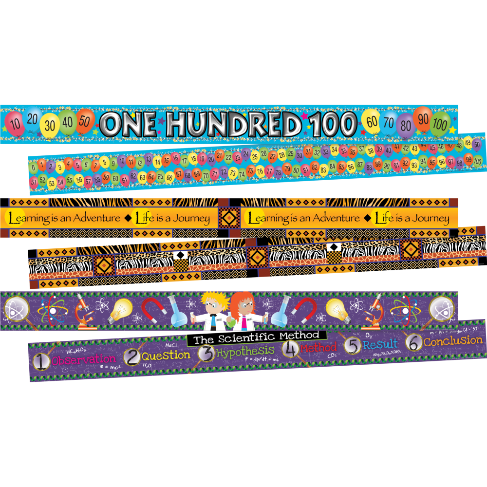 Barker Creek Double-Sided Borders, 3" x 35", Learning,