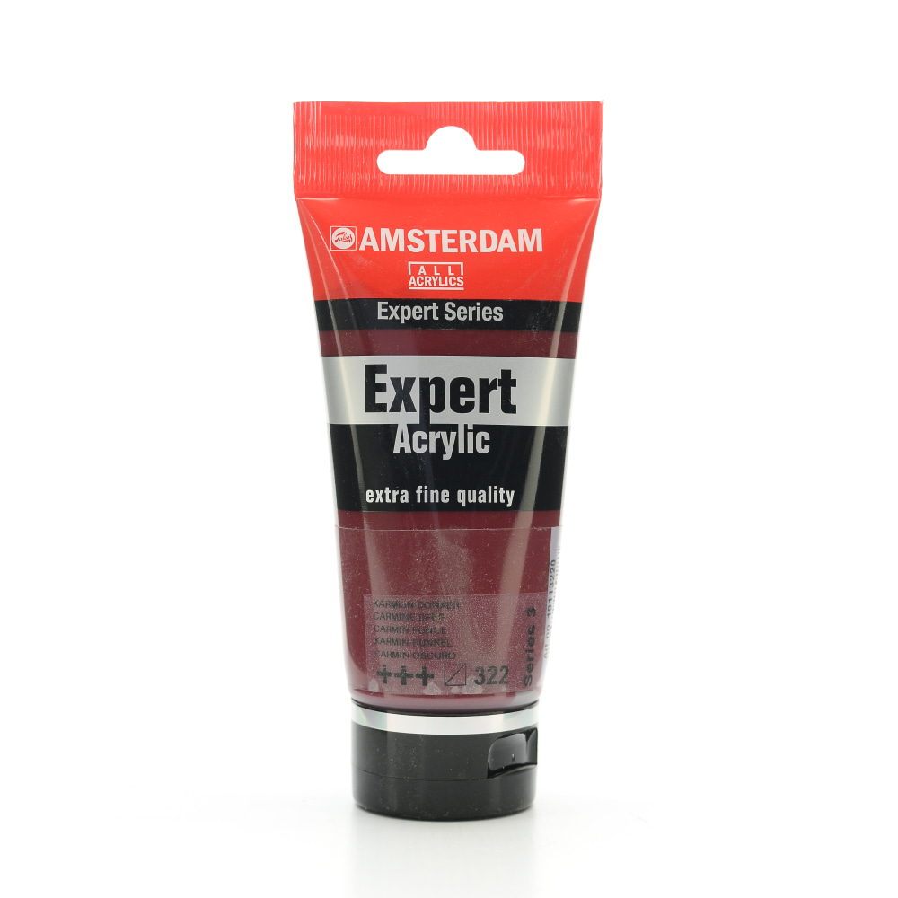 Amsterdam Expert Acrylic Paint Tubes, 75 mL, Carmine