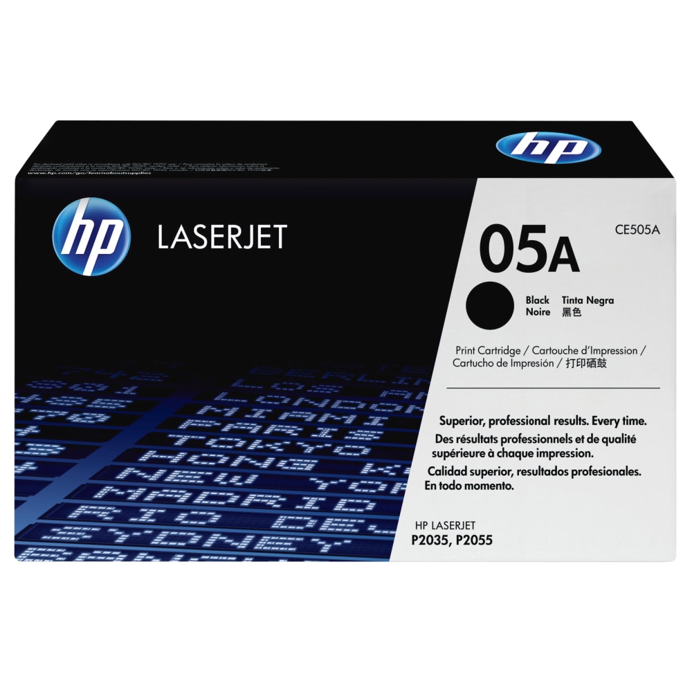 HP 05A Black Toner Cartridge, CE505A