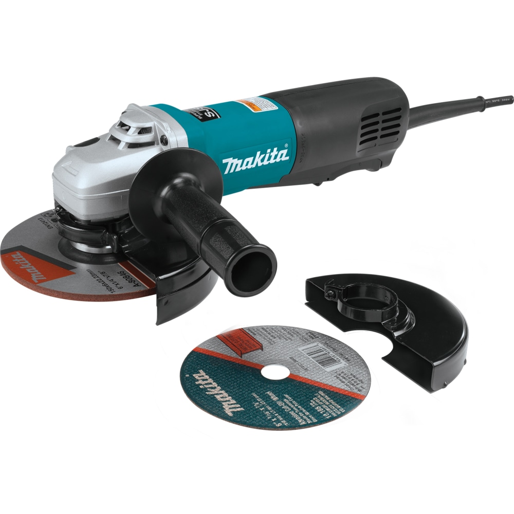 Makita High-Power Paddle Corded Angle Grinder, 6", Blue