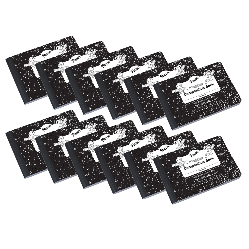 Pacon® Junior Composition Books, Wide Ruled, 5" x