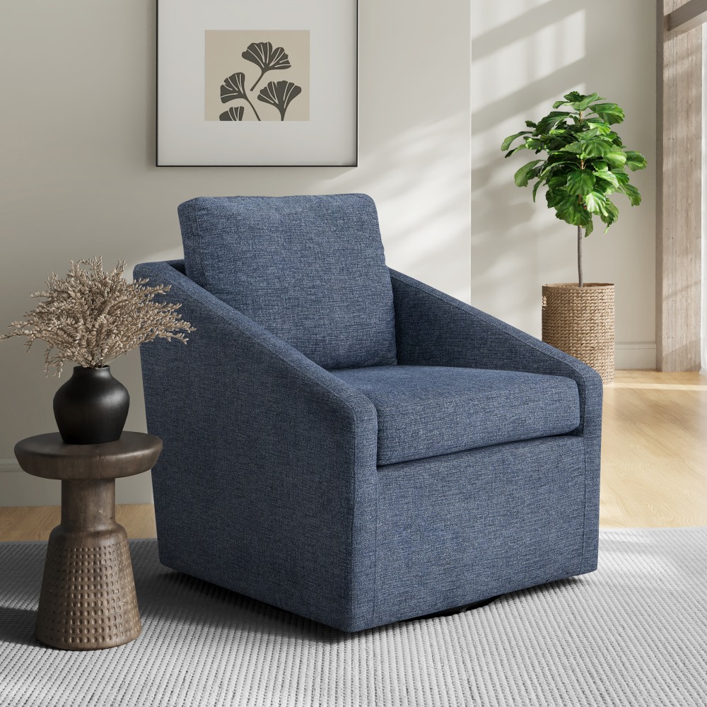 Lifestyle Solutions Hampton Polyester Swivel Accent Guest Chair,
