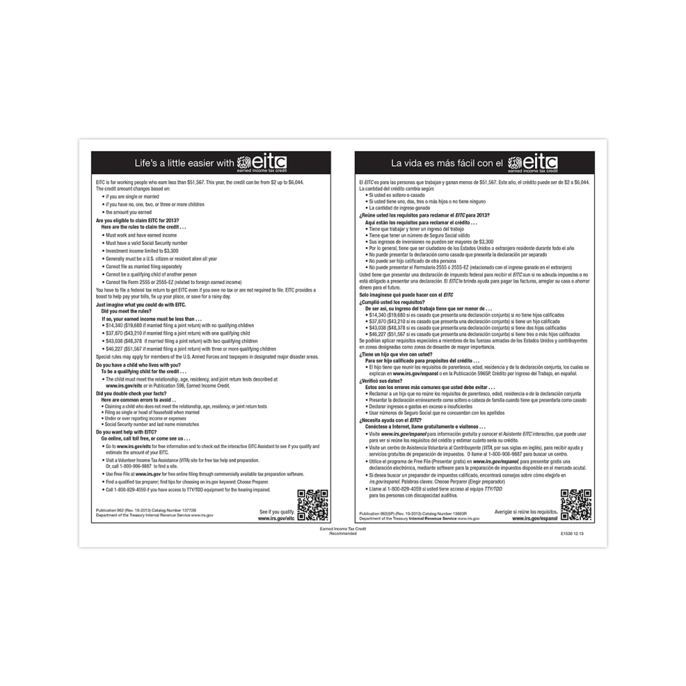 ComplyRight™ Federal Specialty Posters, Earned Income Tax Credit,