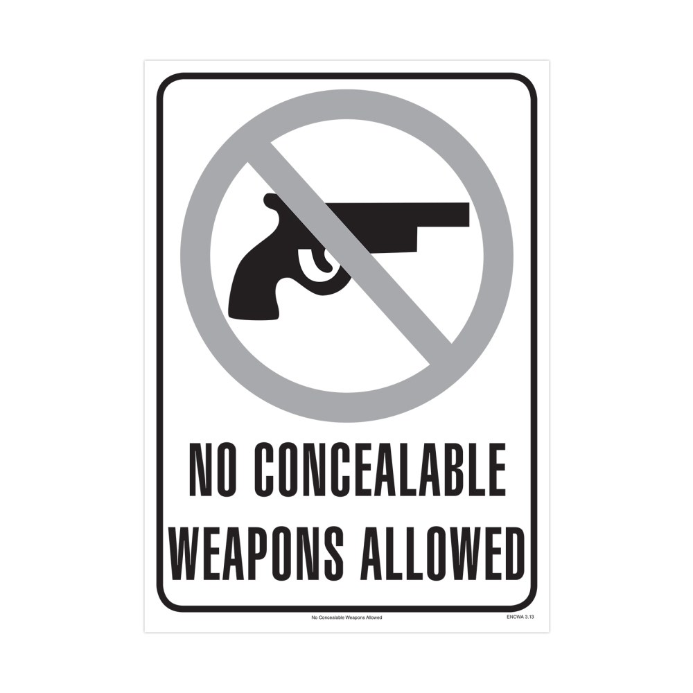 ComplyRight™ Federal Specialty Posters, No Concealable Weapons