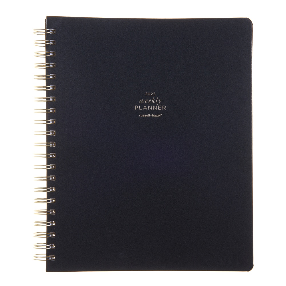 2025 Russell & Hazel Vegan Leather Weekly/Monthly Planner,