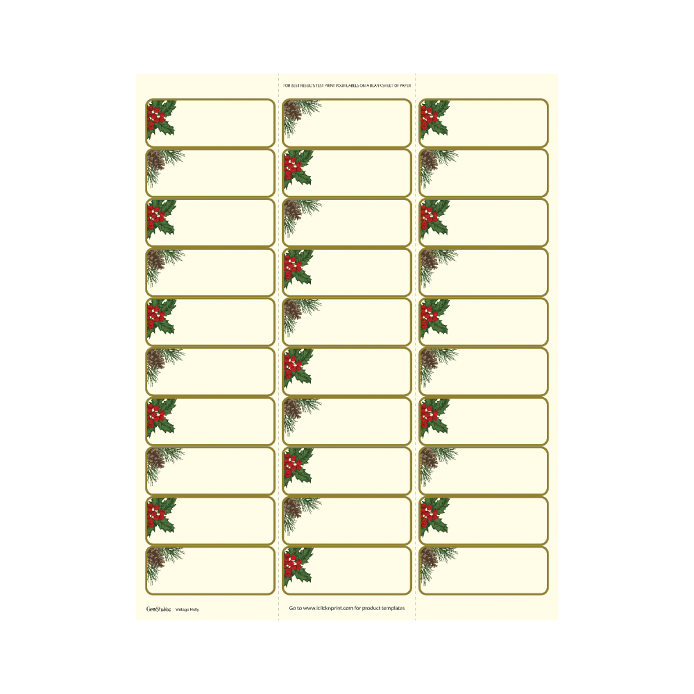 Geo Studios Holiday-Themed Mailing Labels, 8-1/2” x 11”,