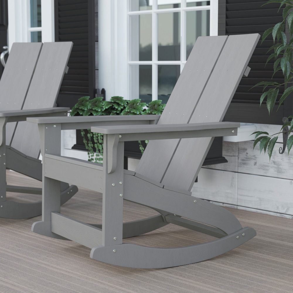 Flash Furniture Finn Modern Commercial Grade All-Weather 2-Slat