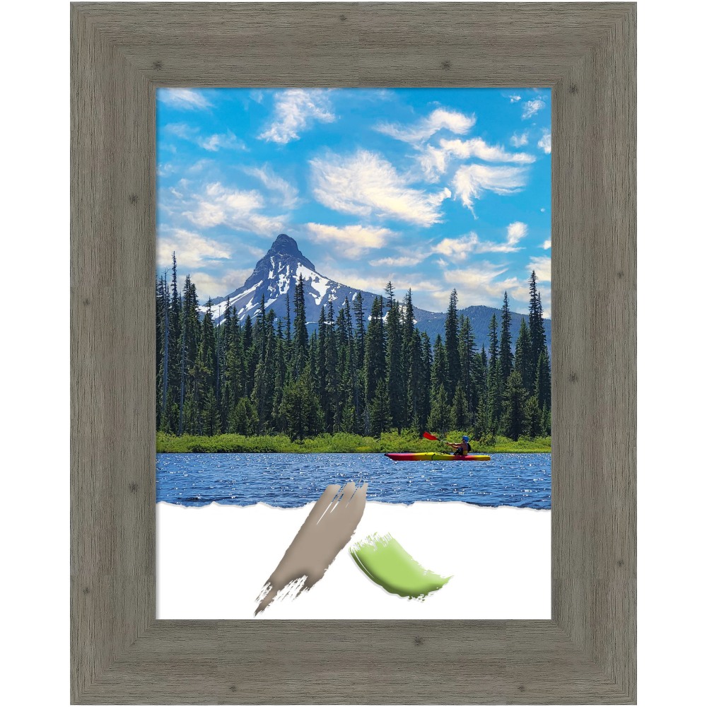Amanti Art Fencepost Gray Wood Picture Frame, 25"