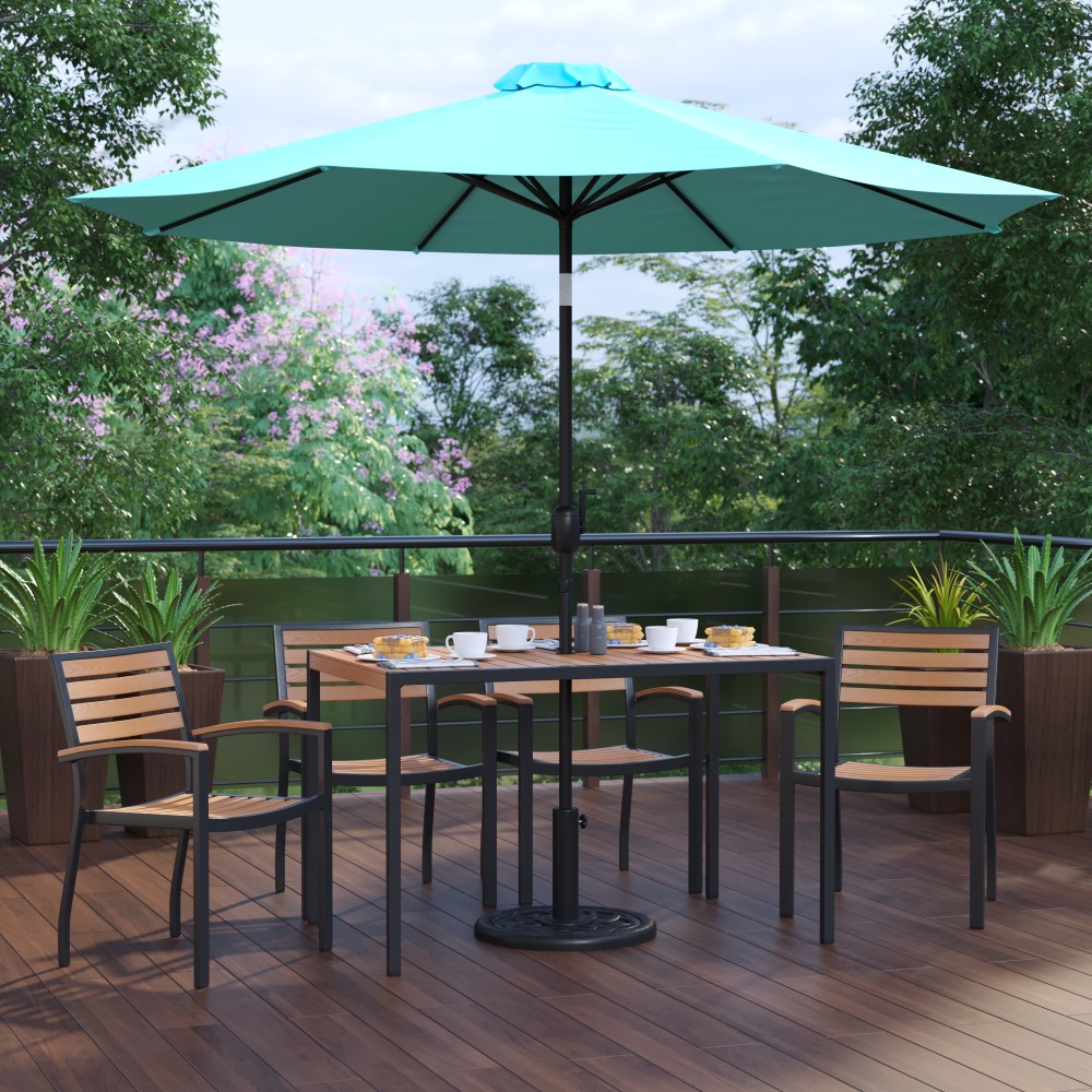 Flash Furniture Lark 7-Piece Outdoor Patio Dining Table