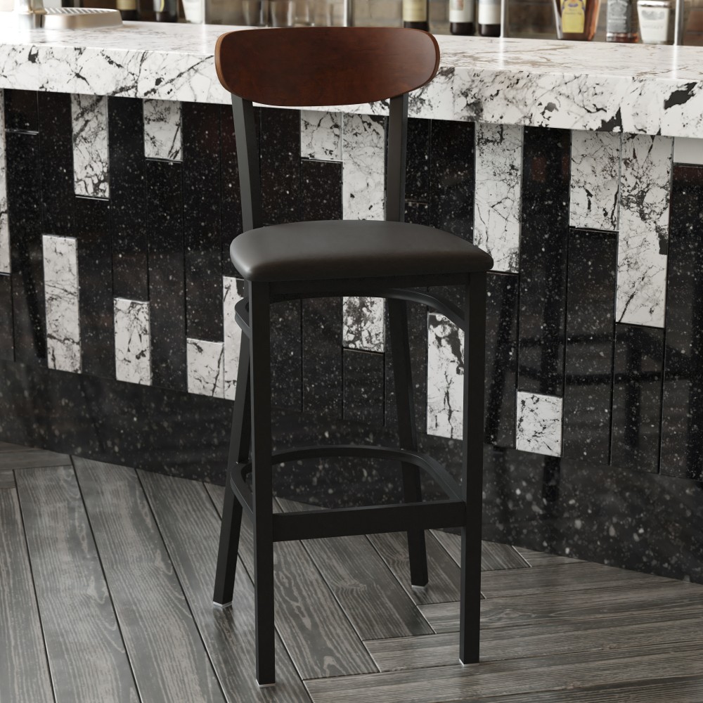 Flash Furniture Wright Steel/Vinyl Commercial-Grade Barstool With