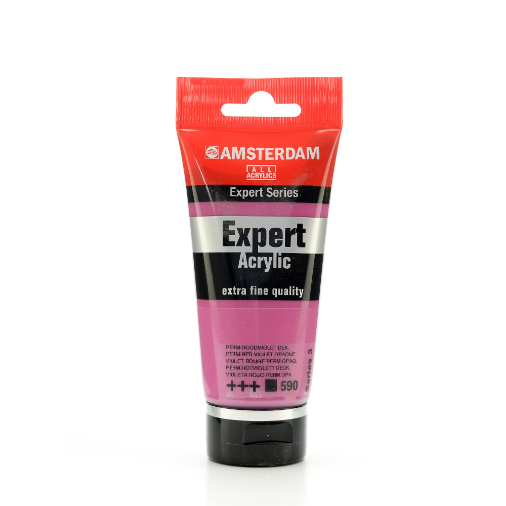 Amsterdam Expert Acrylic Paint Tubes, 75 mL, Permanent