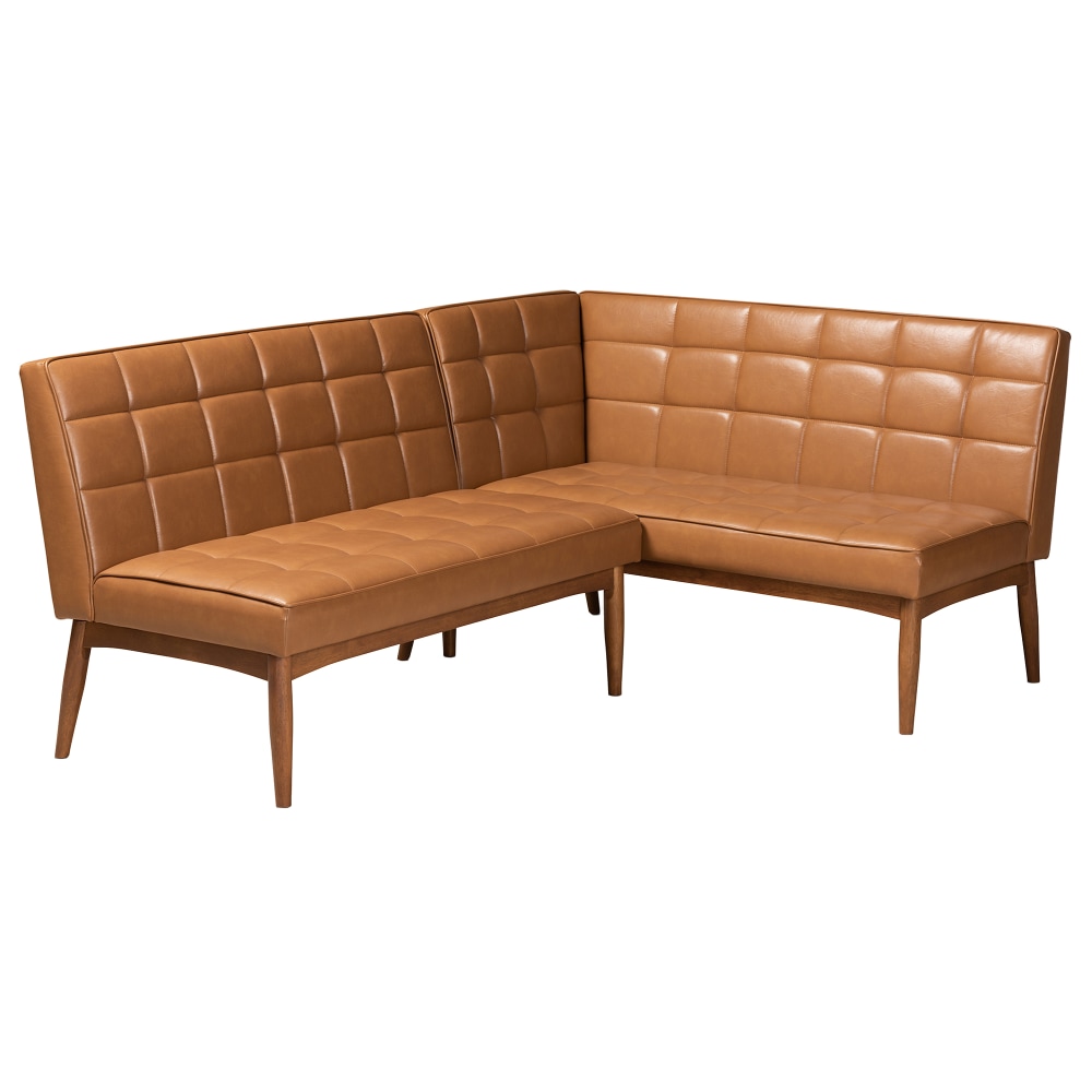 Baxton Studio Sanford 2-Piece Dining Nook Banquette Set,