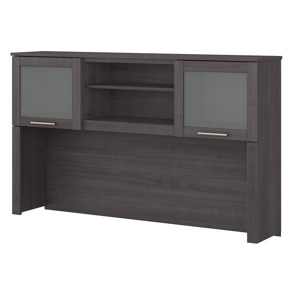 Bush Furniture 60"W Hutch For L-Shaped Desk, Storm
