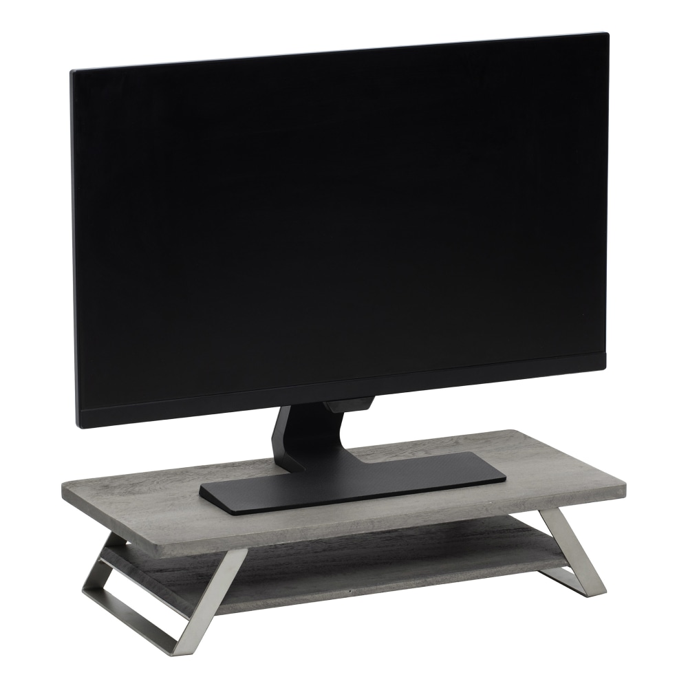 Realspace® Orix Wood/Metal Monitor Stand With Shelf, 5"H