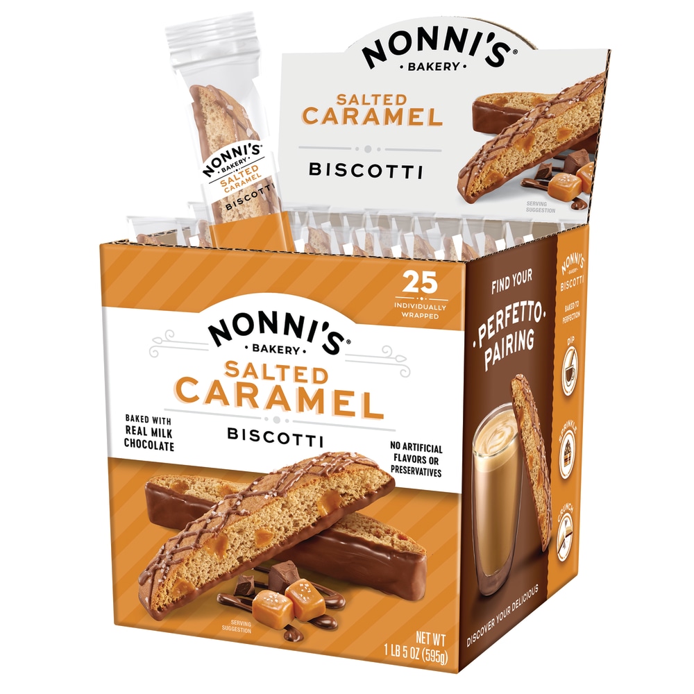 Nonni&#x27;s Salted Caramel Biscotti Cookie Box, Box Of
