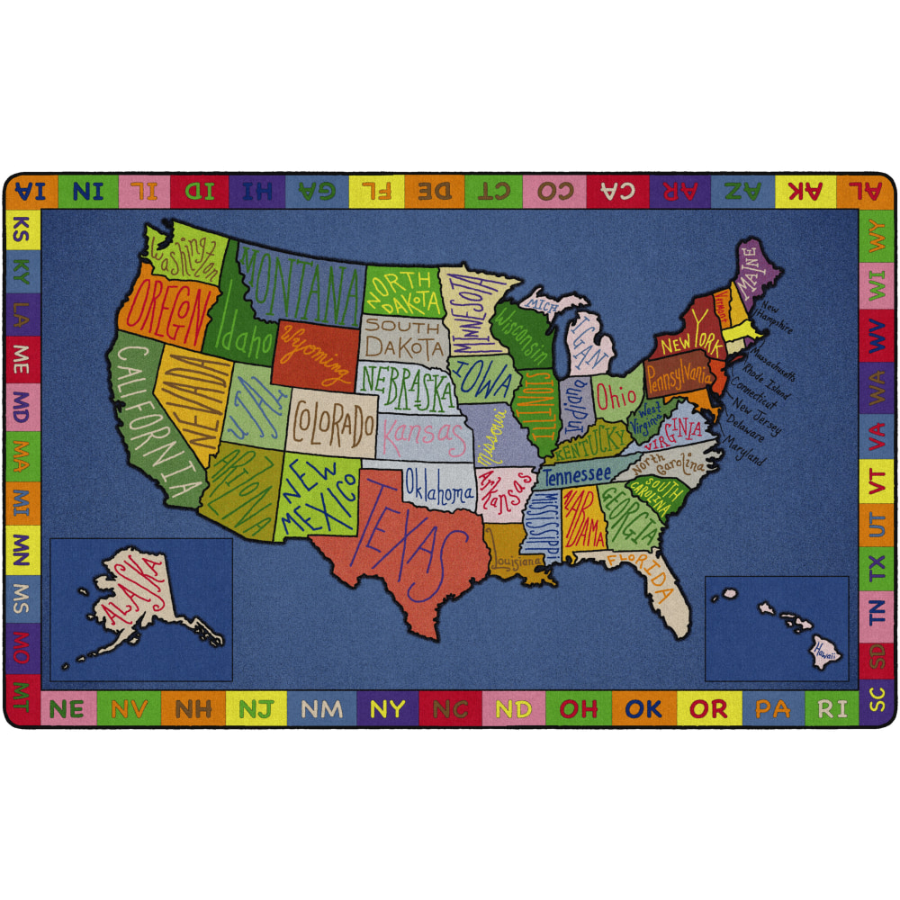 Flagship Carpets My America Doodle Map Rug, 7&#x27;6"H