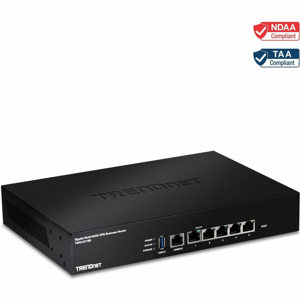 TRENDnet Gigabit Multi-WAN VPN Business Router; TWG-431BR; 5x