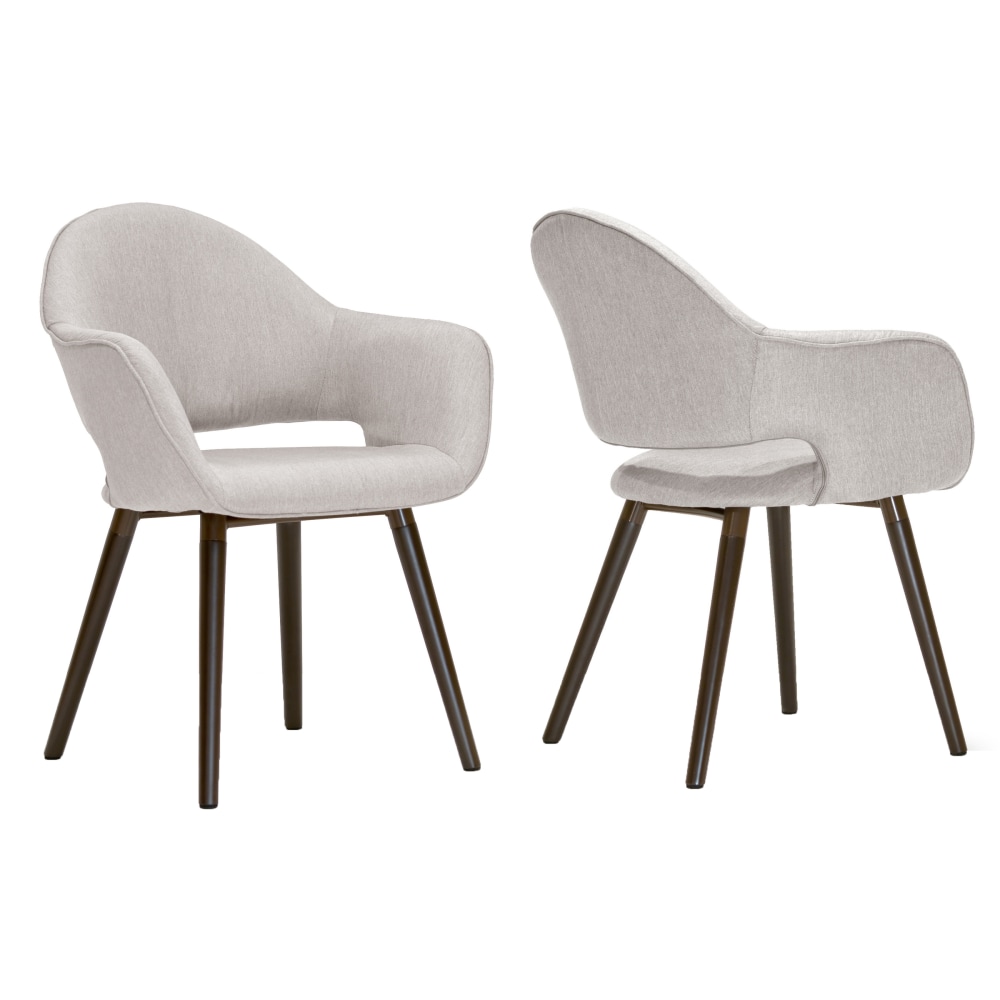 Glamour Home Adel Dining Chairs, Beige, Set Of