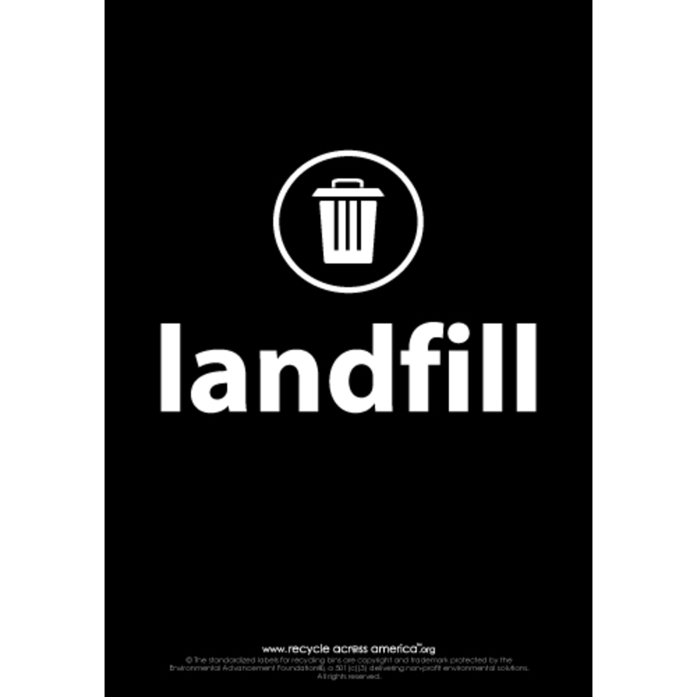 Recycle Across America Landfill Standardized Recycling Labels,