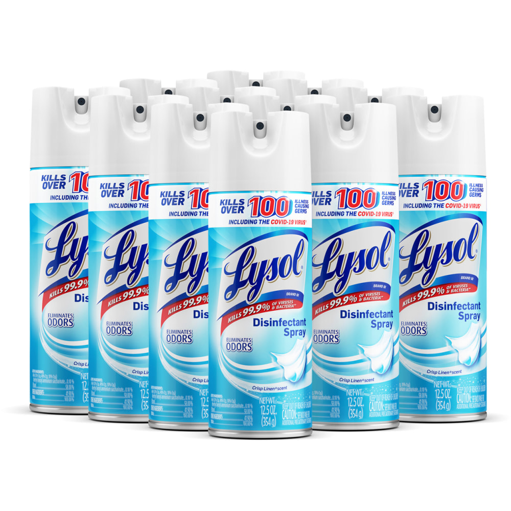 Lysol Disinfectant Spray, Crisp Linen Scent, 12.5 Oz