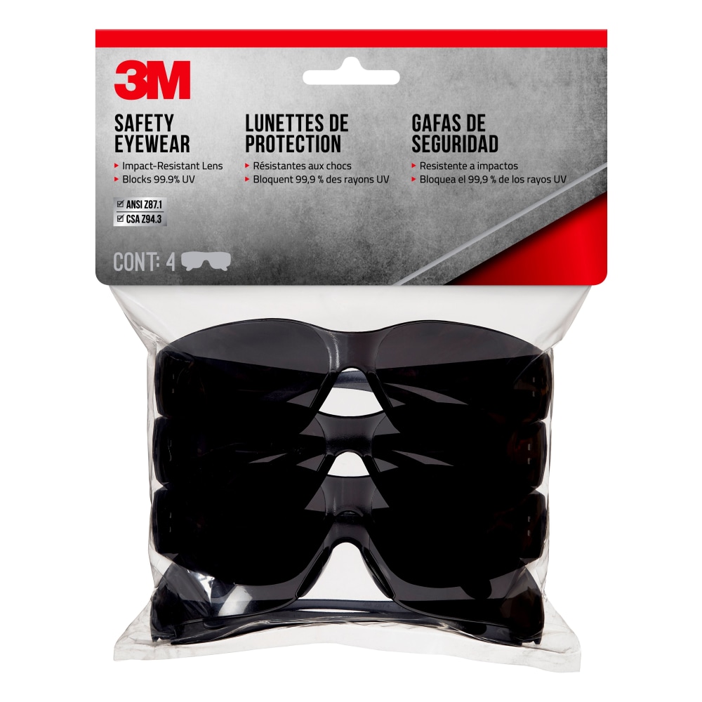 3M™ Safety Eyewear Anti-Scratch, 90954H4-DC, Gray, Gray Lens,