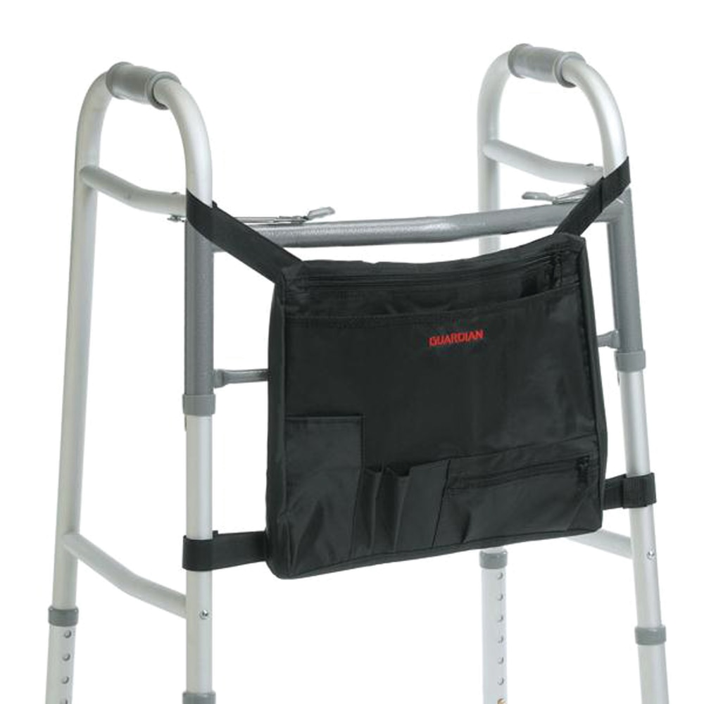 Medline Guardian Walker Carry Pouches/Totes, Black, Case Of