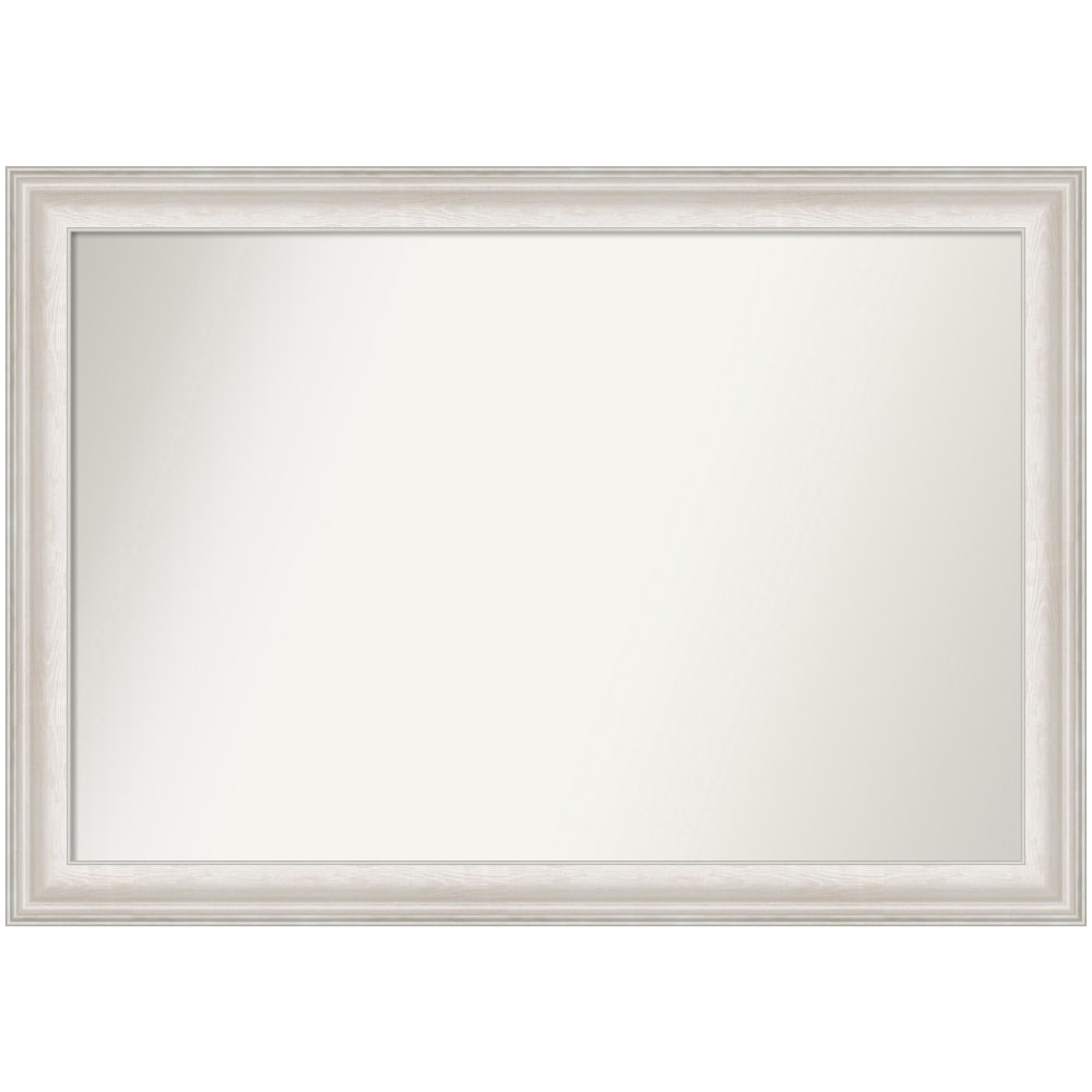 Amanti Art Non-Beveled Rectangle Framed Bathroom Wall Mirror,