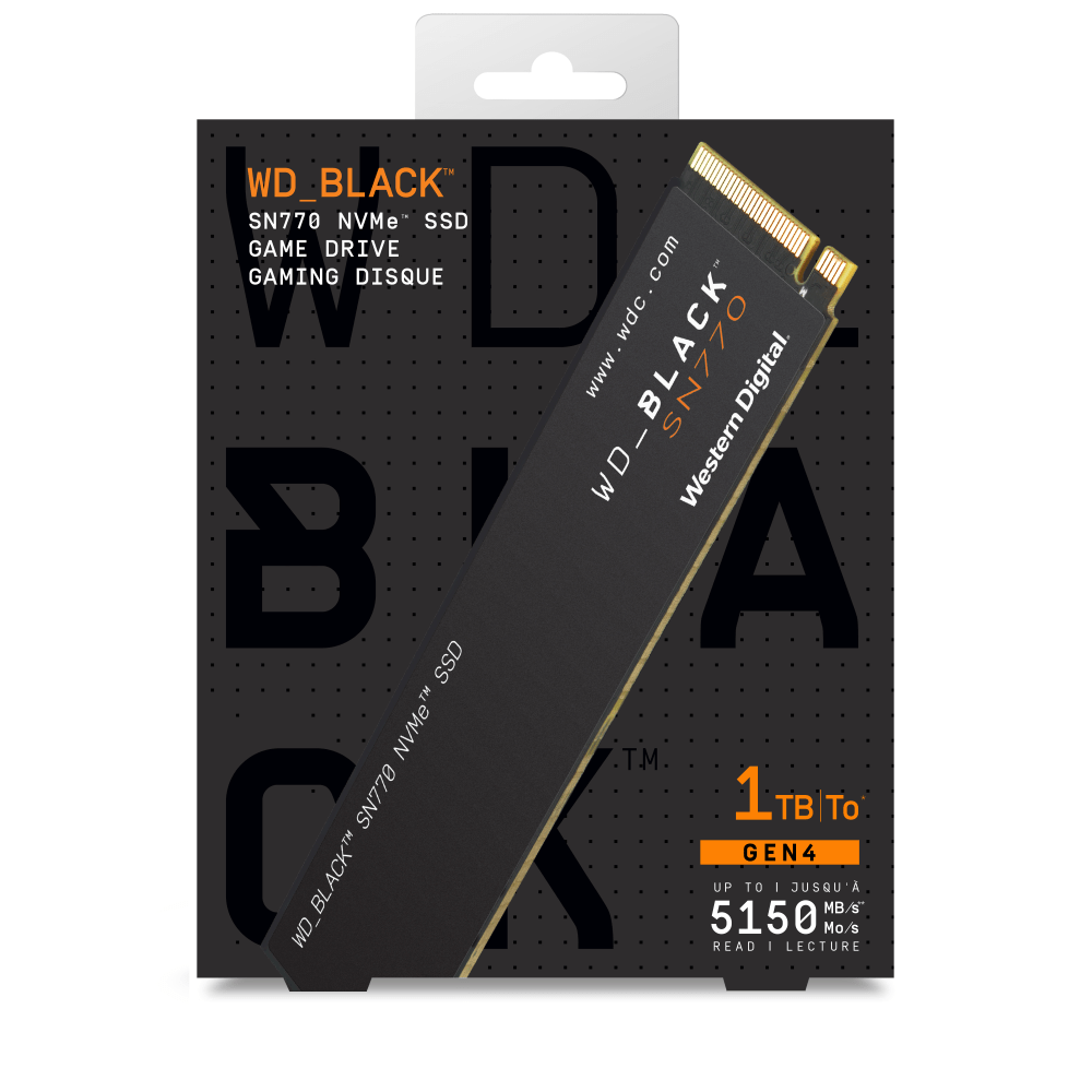 SanDisk WD_BLACK SN770 Internal SSD, 1TB, Black