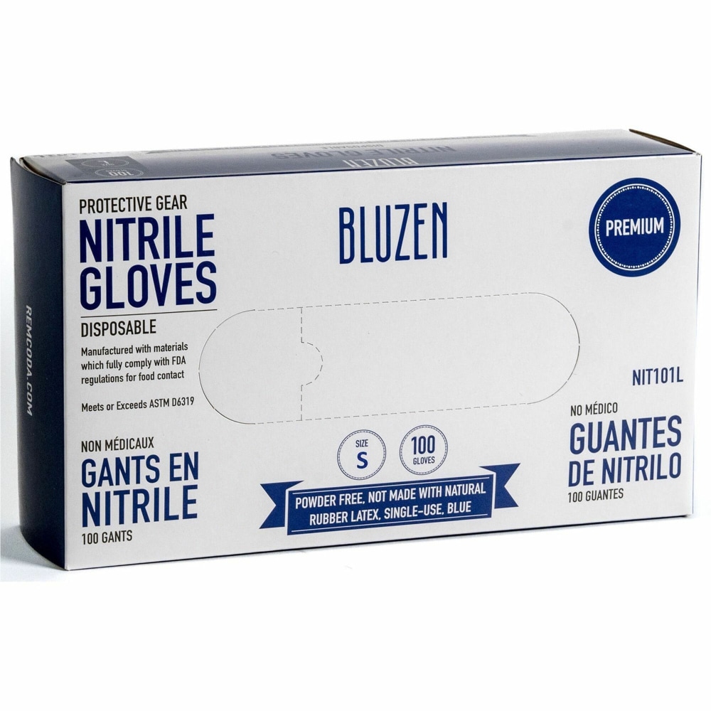 BLUZEN Disposable Nitrile Gloves - 3 mil Thickness