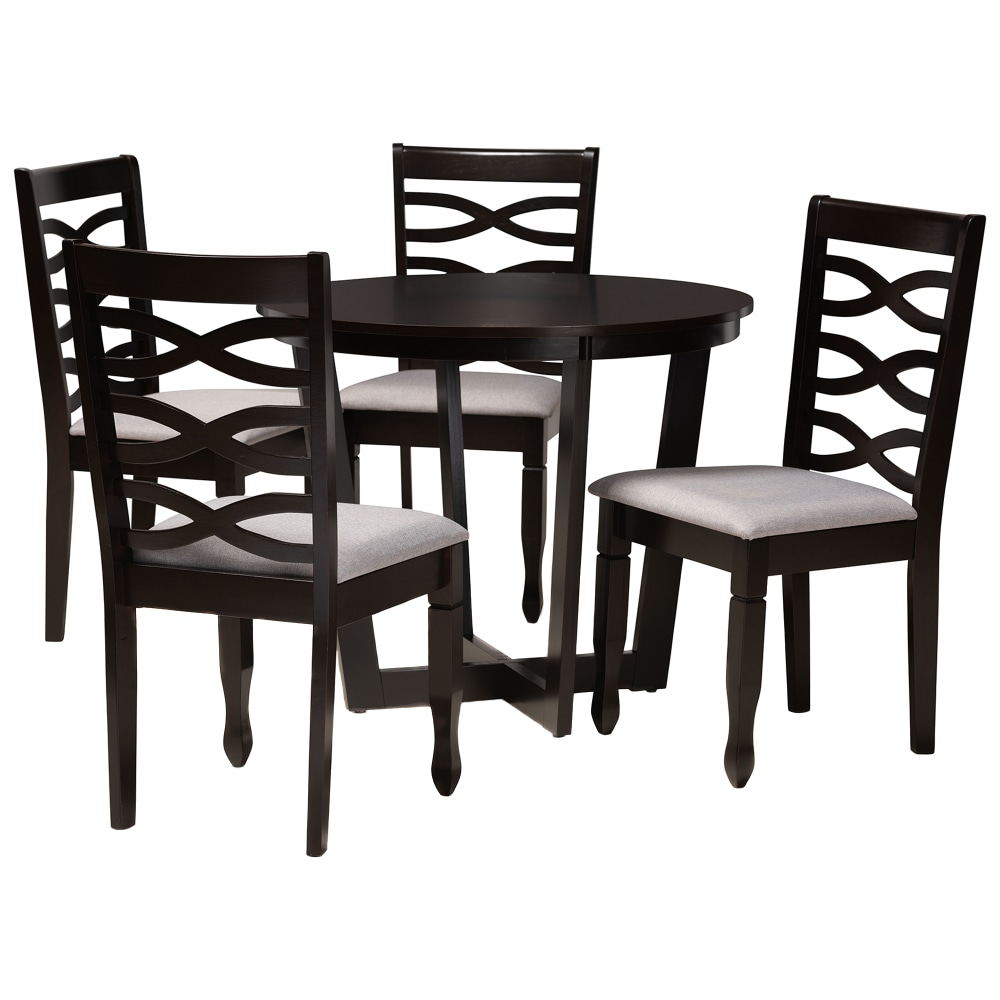 Baxton Studio Leda Dining Set, 29-15/16”H x 35-7/16”W