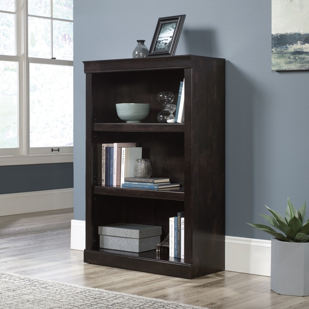 Realspace® 45"H 3-Shelf Bookcase, Peppered Black