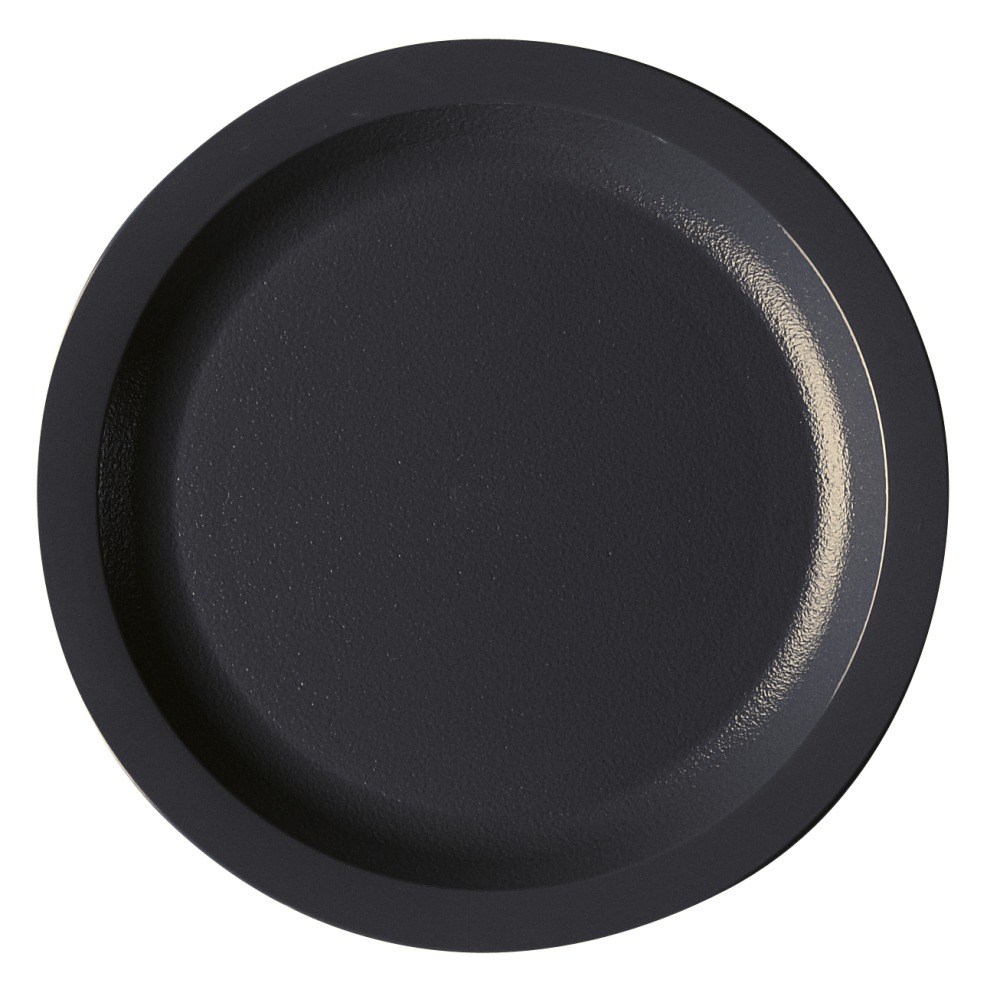 Cambro Camwear® Round Dinnerware Plates, 7-1/4", Black, Pack