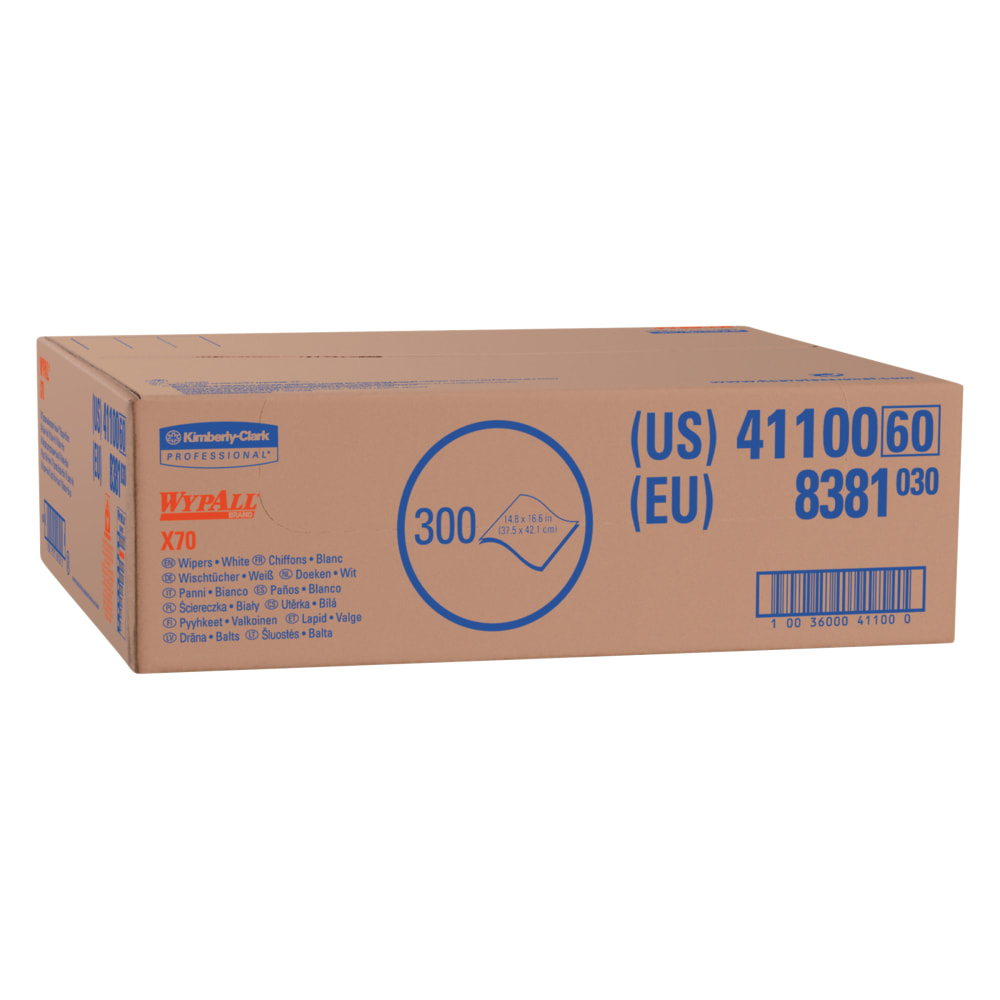 X70 Cloths, Flat Sheet, 14.9 x 16.6, White,