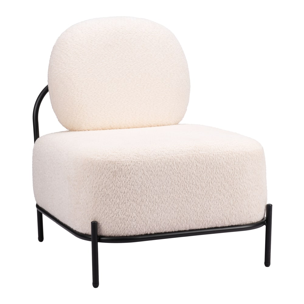 Zuo Arendal Polyester Accent Chair, Vanilla